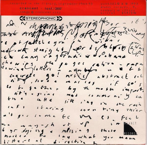 Crescent : Lost / 360° (7", Single)