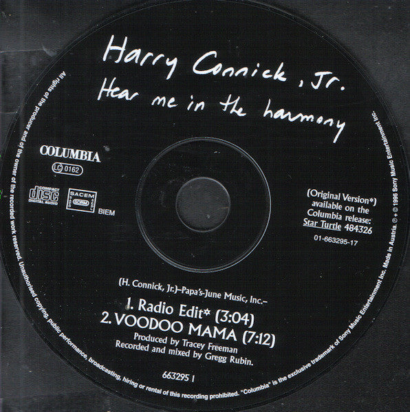 Harry Connick, Jr. : Hear Me In The Harmony (CD, Single)