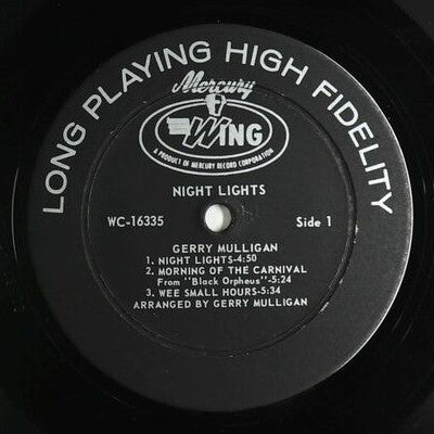 Gerry Mulligan : Night Lights (LP, Album, RE)