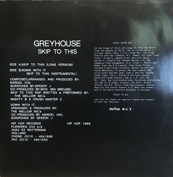 Greyhouse : Skip To This (12")