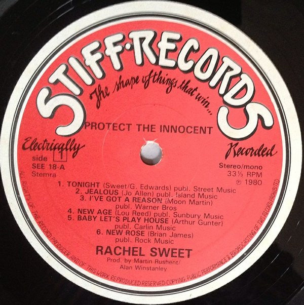 Rachel Sweet : Protect The Innocent (LP, Album)