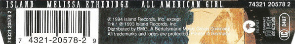 Melissa Etheridge : All American Girl (CD, Single)