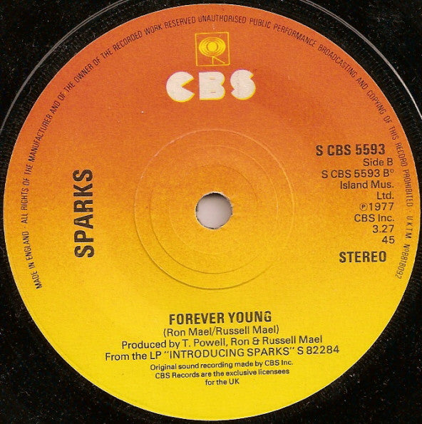 Sparks : A Big Surprise (7", Single)