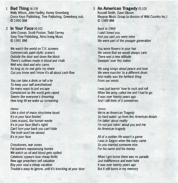 Chris Daniels & The Kings : In Your Face (CD, Album)