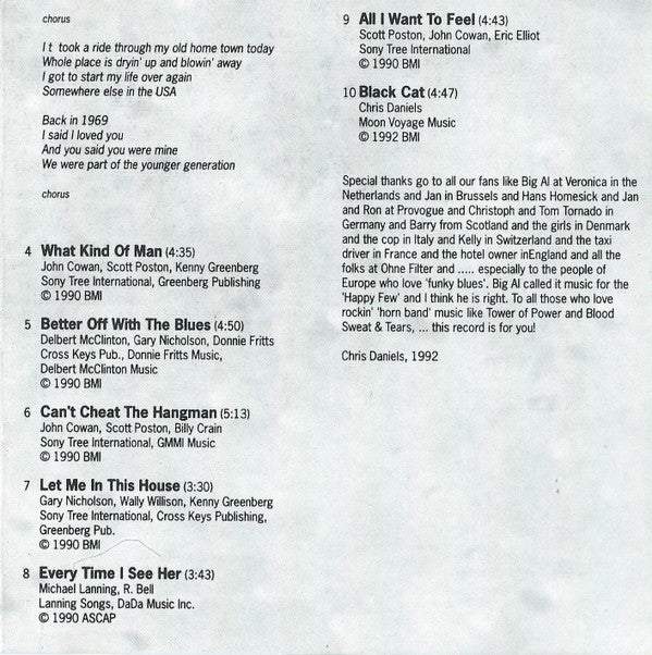 Chris Daniels & The Kings : In Your Face (CD, Album)