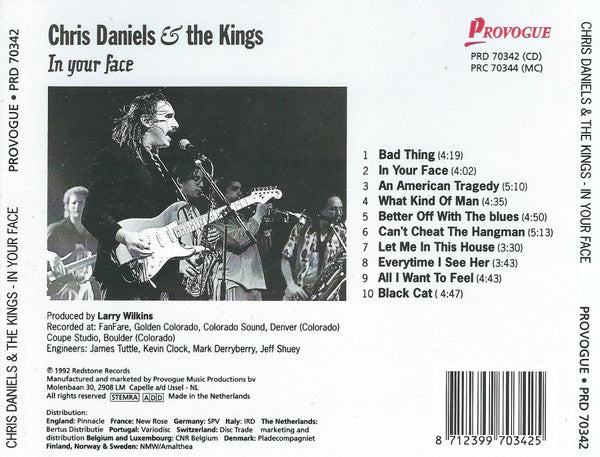 Chris Daniels & The Kings : In Your Face (CD, Album)