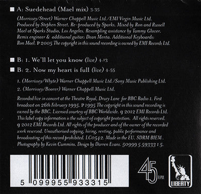 Morrissey : Suedehead (Mael Mix) (10", RSD, Single, Pic)