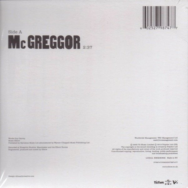 Elbow : McGreggor (7", S/Sided, RSD, Ltd)