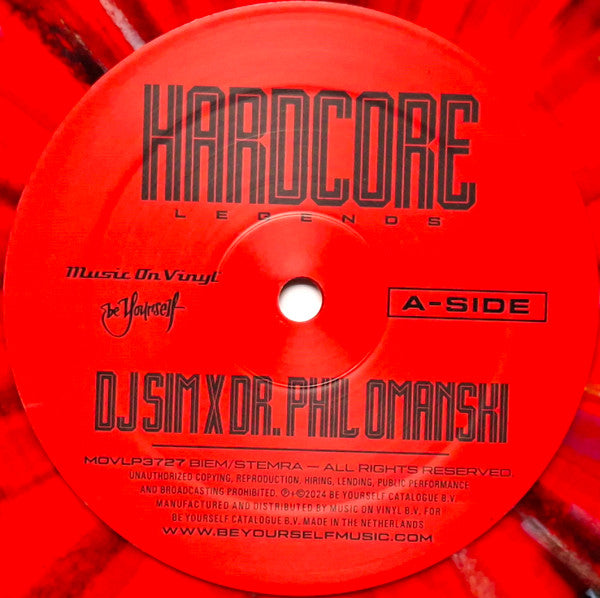 DJ Sim X Dr. Phil Omanski : Hardcore Legends (12", Comp, Ltd, Num, RP,  Re)