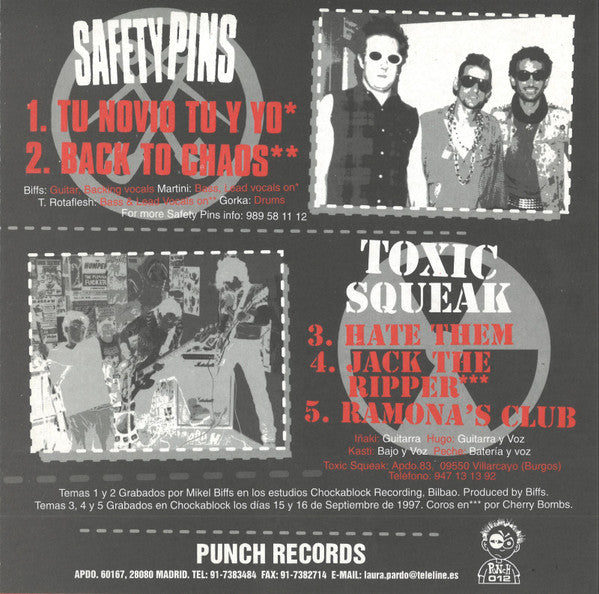 Safety Pins / Toxic Squeak : Safety Pins / Toxic Squeak (7")