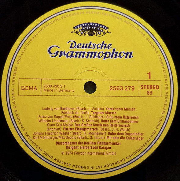 Herbert von Karajan, Blasorchester der Berliner Philharmoniker : Märsche · Prussian And Austrian Marches (2xLP, Album, Gat)