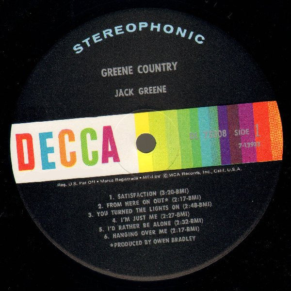 Jack Greene : Greene Country (LP, Album)