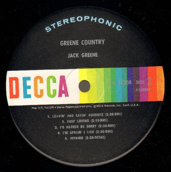 Jack Greene : Greene Country (LP, Album)