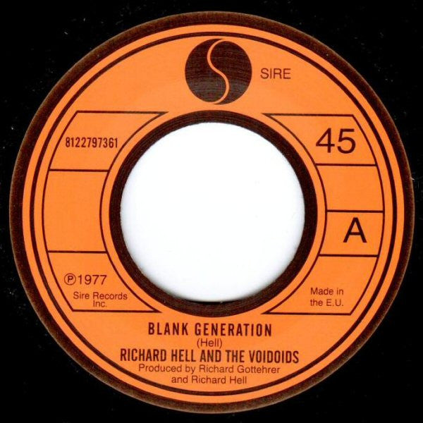 Richard Hell & The Voidoids : Blank Generation (7", EP, RSD, Ltd, RE)