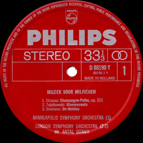 Various : Muziek Voor Miljoenen - Feestconcert Ter Gelegenheid Van Het 100-Jarig Bestaan Van Het Nederlandsche Roode Kruis (LP, Comp)