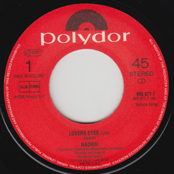 Nadieh : Lovers Eyes (7", Single)