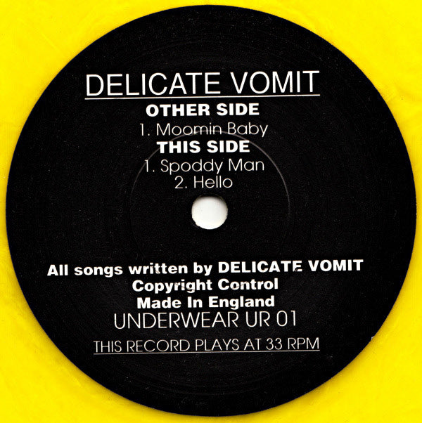 Delicate Vomit : Hello Spoddy Moomin (7", Yel)
