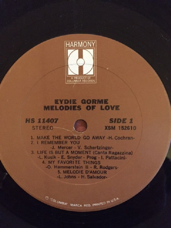 Eydie Gormé : Melodies Of Love (LP)
