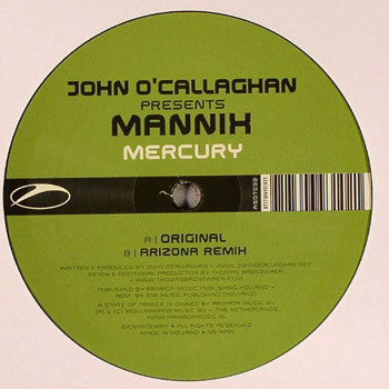 John O'Callaghan Presents Mannix (2) : Mercury (12")
