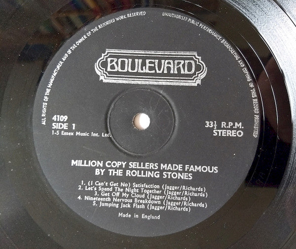 The Flash (27) Starring Denny Jones (2) : Million Copy Hits Made Famous By The Rolling Stones (LP, Album)