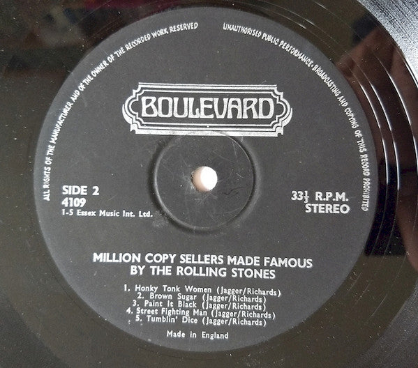 The Flash (27) Starring Denny Jones (2) : Million Copy Hits Made Famous By The Rolling Stones (LP, Album)