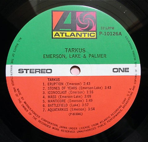 Emerson, Lake & Palmer : Tarkus (LP, Album, RE, Gat)