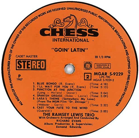 Ramsey Lewis : Goin' Latin (LP, Album)