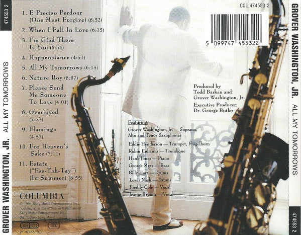 Grover Washington, Jr. : All My Tomorrows (CD, Album)