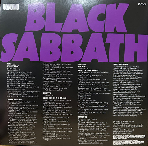 Black Sabbath : Master Of Reality (LP, Album, RE, RM + LP, RM)