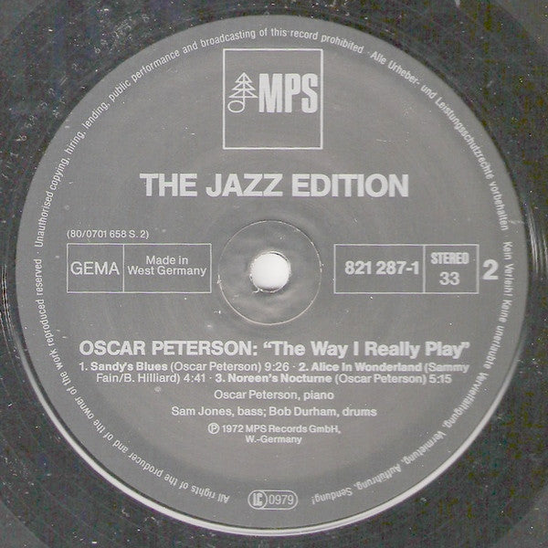Oscar Peterson : The Way I Really Play (LP, Album, RE)