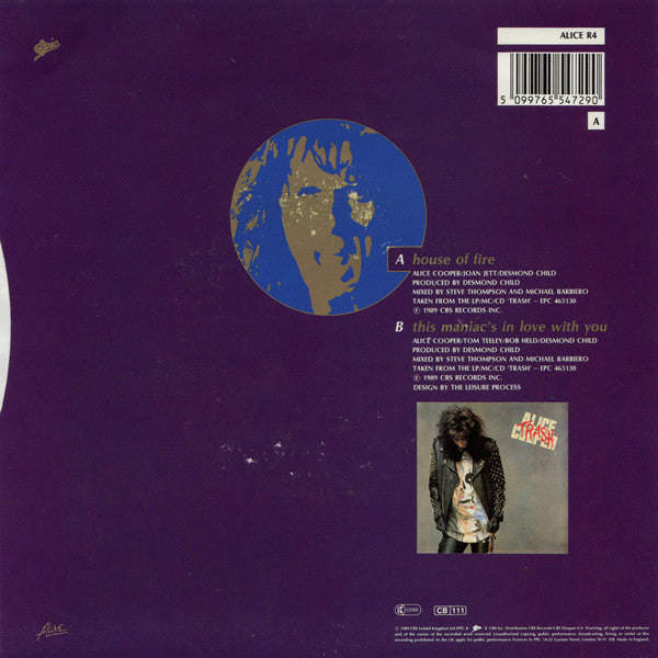 Alice Cooper (2) : House Of Fire (7", Single, Ltd, Ora)