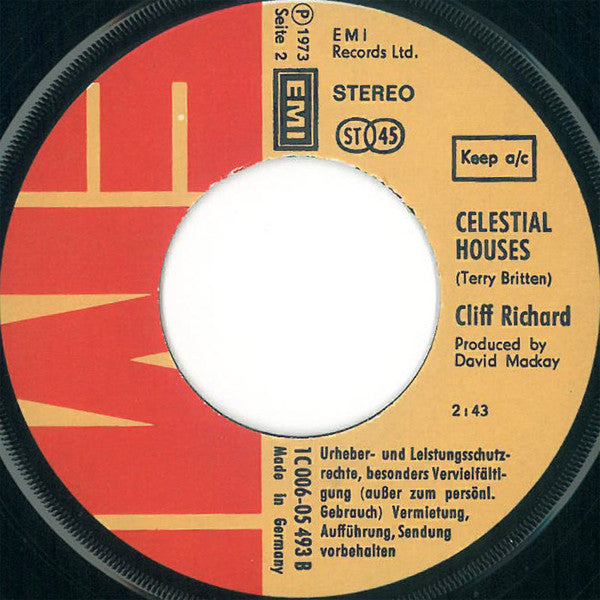 Cliff Richard : Take Me High (7")