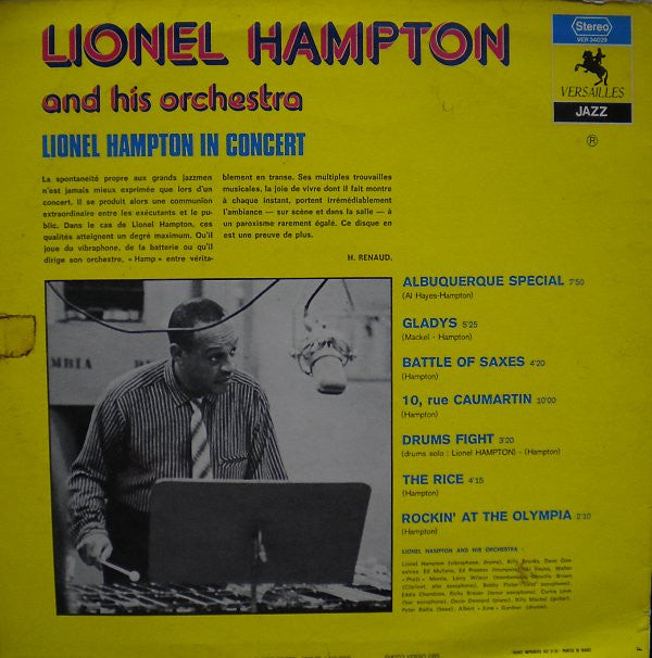 Lionel Hampton And His Orchestra : Lionel Hampton In Concert (LP, Album)