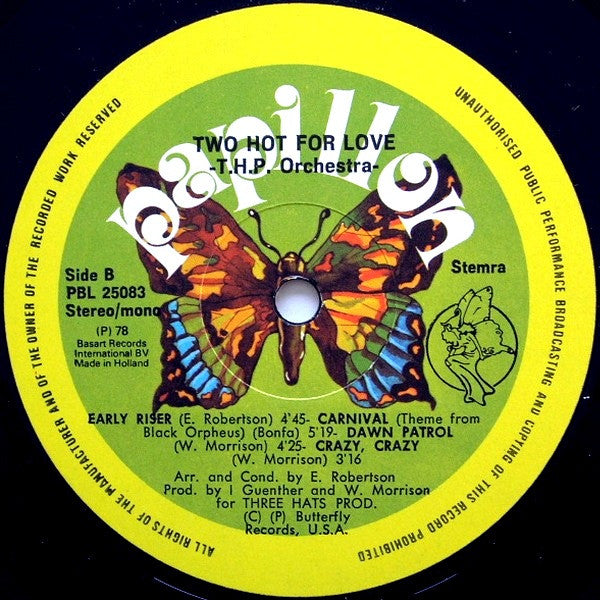 THP Orchestra : Two Hot For Love (LP, Album)