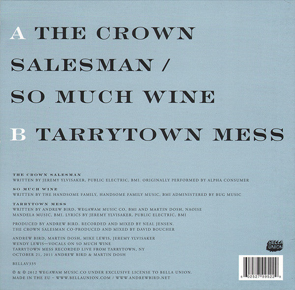 Andrew Bird : The Crown Salesman (10", Ora)