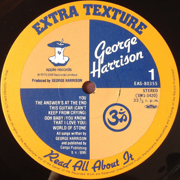 George Harrison : Extra Texture (Read All About It) = ジョージ・ハリスン帝国 (LP, Album)