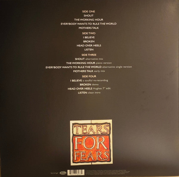 Tears For Fears : Songs From The Big Chair (LP, Album, RE, RM, Red + LP, Red + 40t)