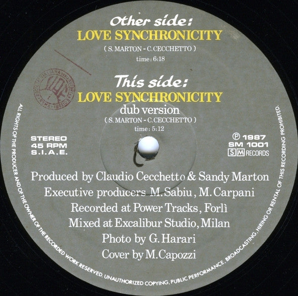 Sandy Marton : Love Synchronicity (12")