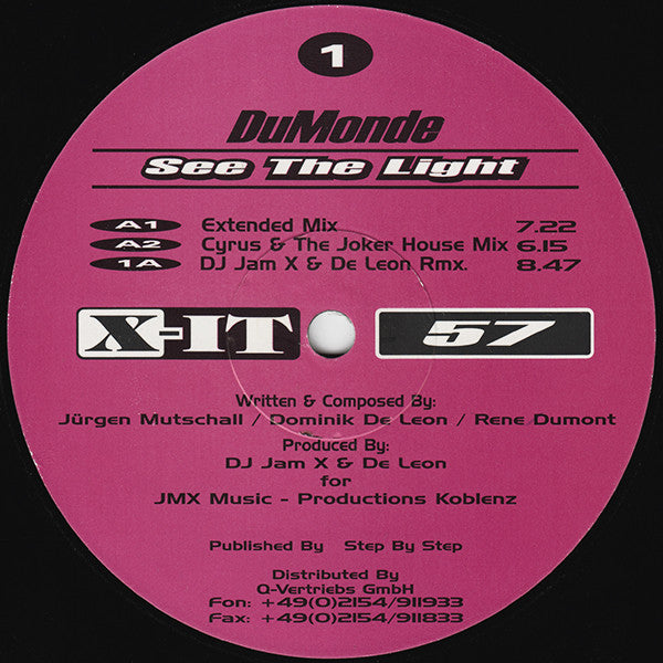 DuMonde : See The Light (12")