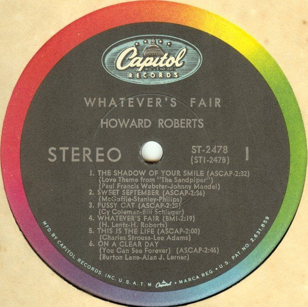 The Howard Roberts Quartet : Whatever's Fair (LP, Album)