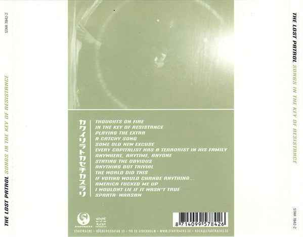 The Lost Patrol : Songs In The Key Of Resistance (CD, Album)