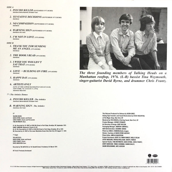 Talking Heads : Tentative Decisions: Demos & Live (LP, Cle + 7", Cle + RSD, Comp, Ltd)