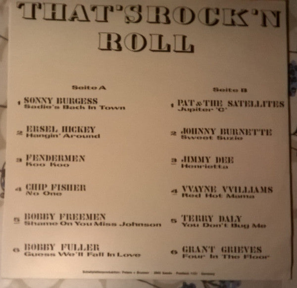 Various : That's Rock'N Roll (LP, Comp, Mono)