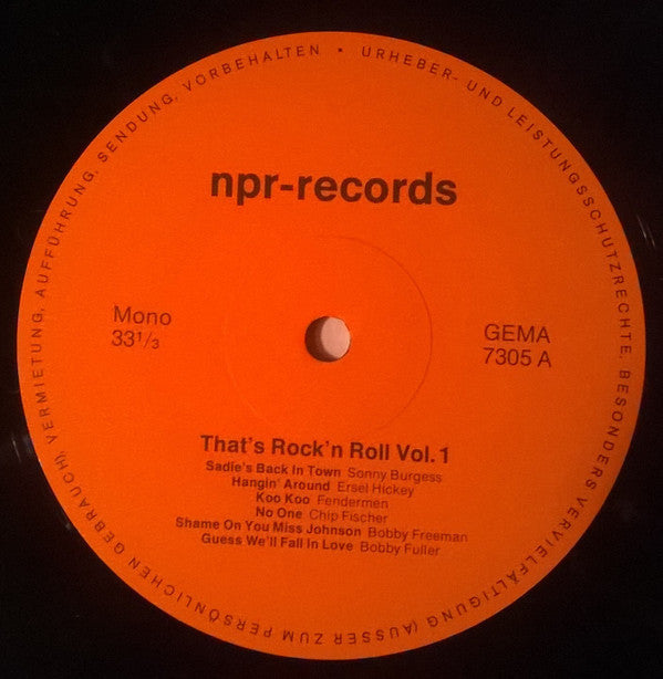 Various : That's Rock'N Roll (LP, Comp, Mono)