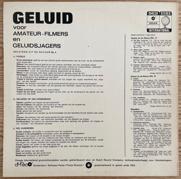 No Artist : Geluid Uit De Natuur (Nr. 2) (LP)