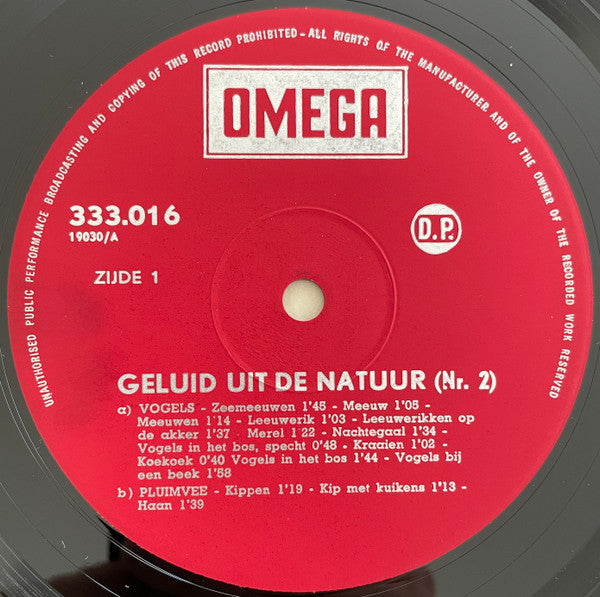 No Artist : Geluid Uit De Natuur (Nr. 2) (LP)