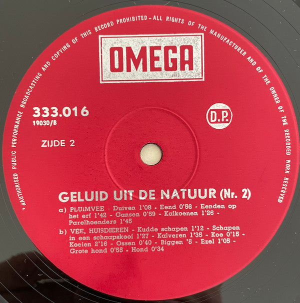 No Artist : Geluid Uit De Natuur (Nr. 2) (LP)