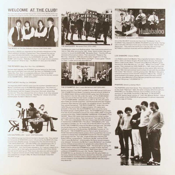 Various : At The Club (16 Killer Beat - Punkers From Europe) (LP, Comp)
