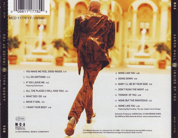 Aaron Hall : Inside Of You (CD, Album)