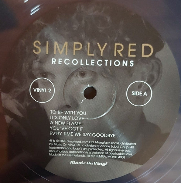 Simply Red : Recollections (4xLP, Album, Ltd, Cry)